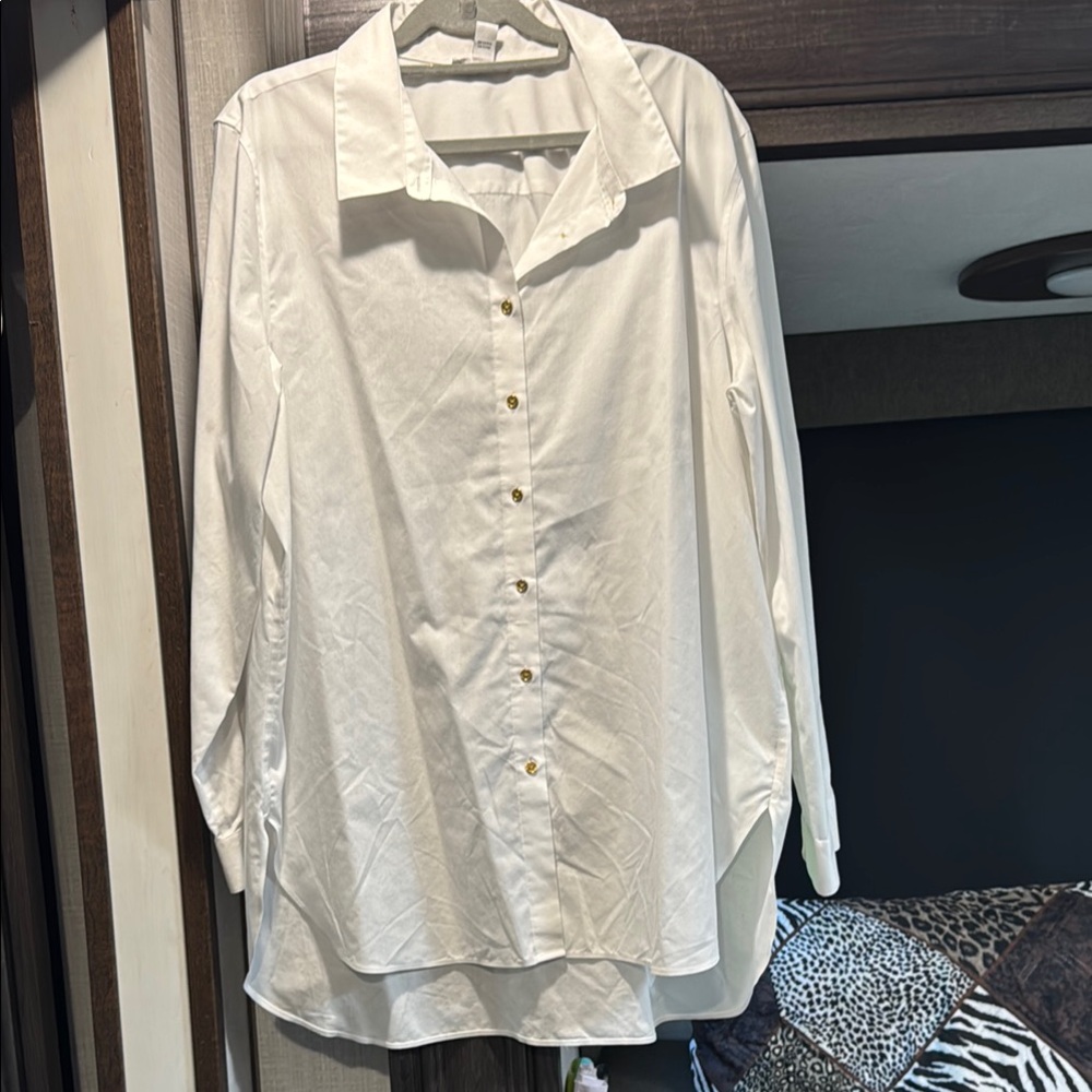 Classic White Button-Up Shirt